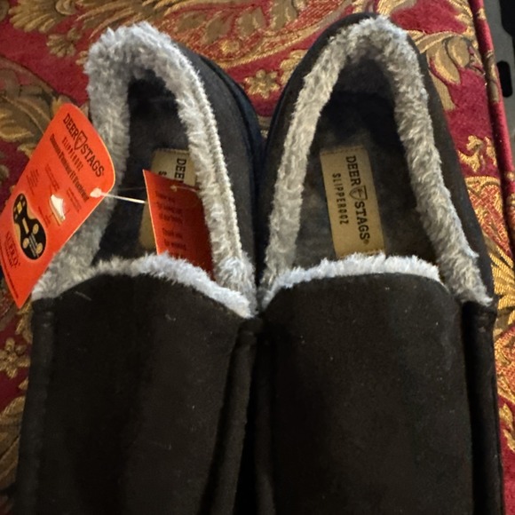 Deer‎ Stags Men's Slipperooz Nordic Slippers Color Black Size 10 Style NORDICTW - Picture 2 of 6